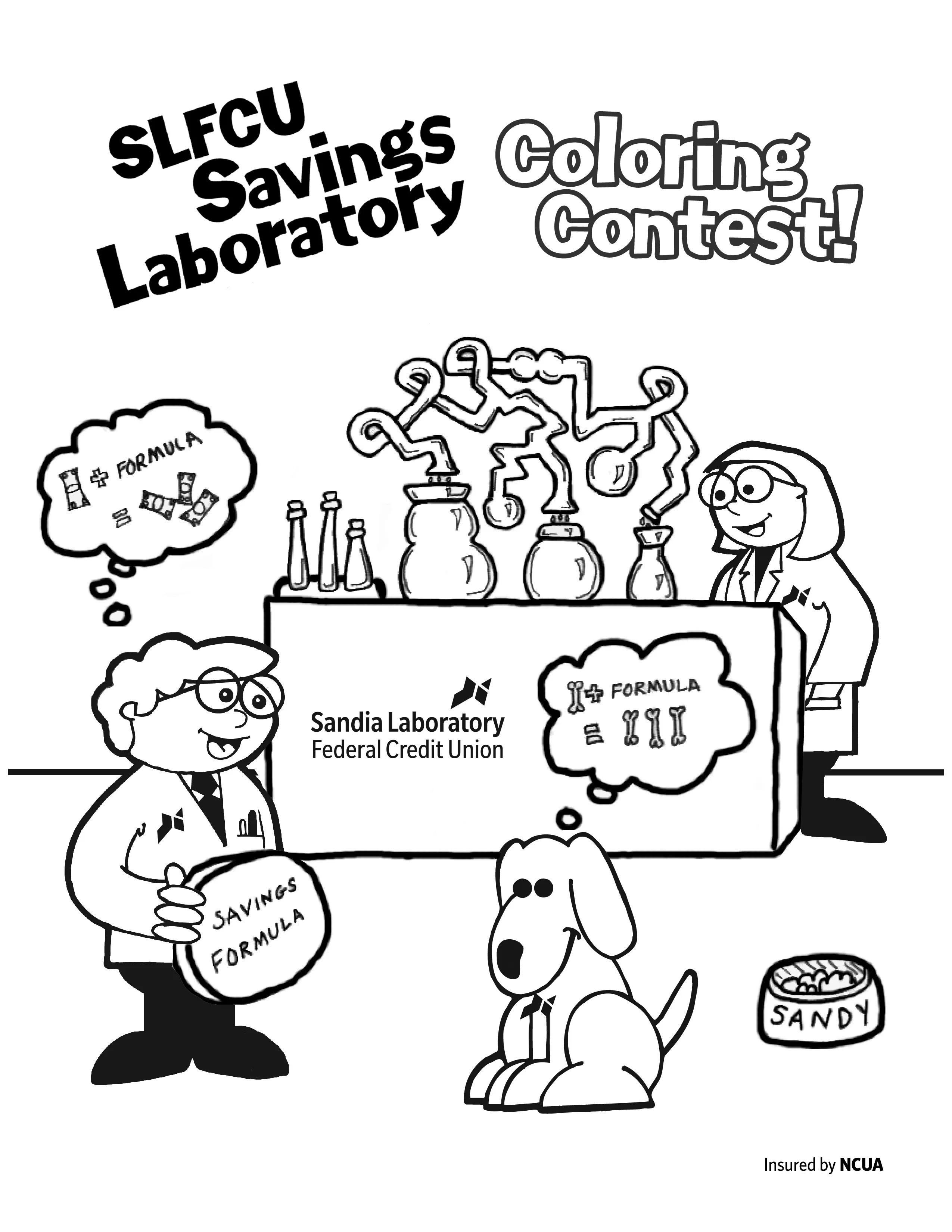 SLFCU Savings Laboratory Coloring Contest